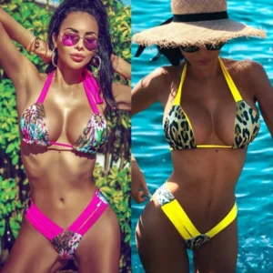 Damen Bikini-Set mit floralem Muster und trendigen Akzenten – Maréssa