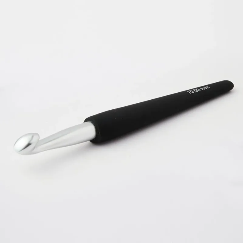 KnitPro Häkelnadel mit Softgriff 5,00 mm silber