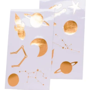 Stickers espace planètes et étoiles pour enfant dorés