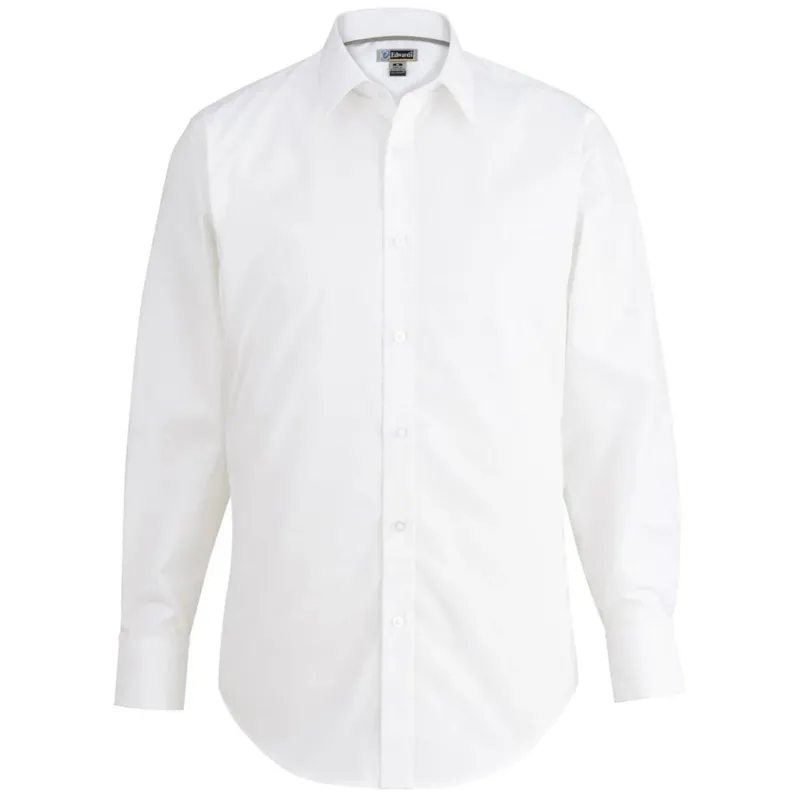 Edwards Men's White Comfort Stretch Broadcloth Shirt