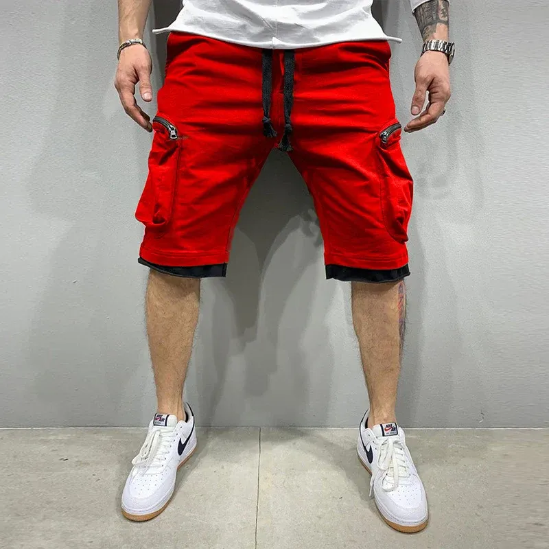 Herren Sportliche Cargoshorts mit praktischem Taschen-Design und elastischem Bund – Bravaro