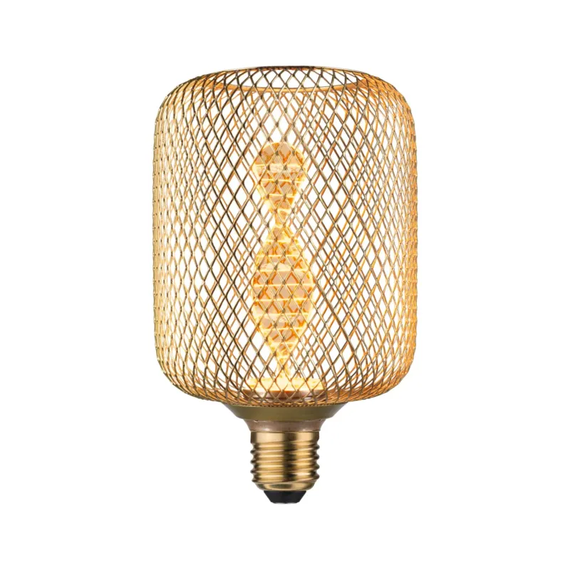 Paulmann Metallic Glow Standard 230V LED Leuchtmittel Zyl Helix E27 230V 130lm 3,5W 1800K Messing