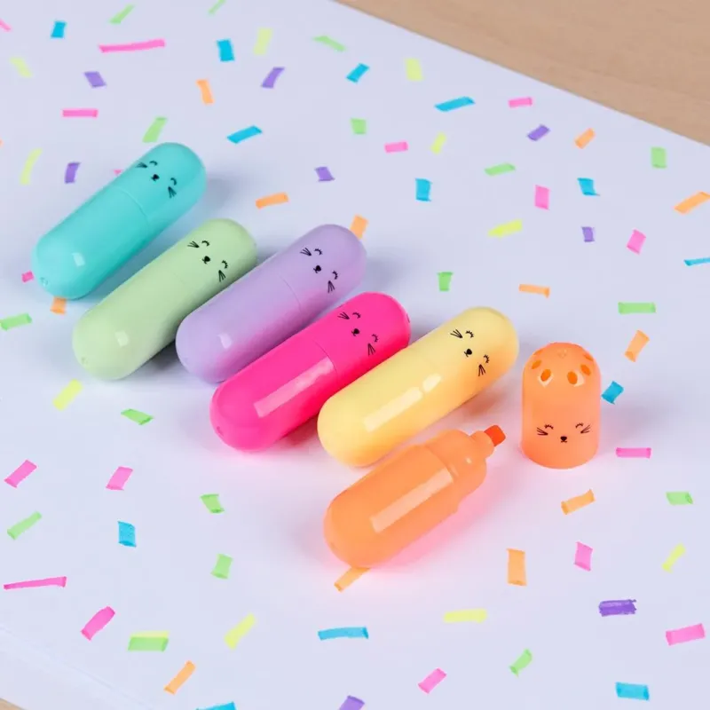 Highlighter Katzen (6-Er Packung) Light Gray Rex London