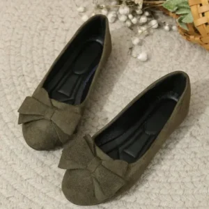 Orthopädische Flache Schuhe mit Fliege – Lioré
