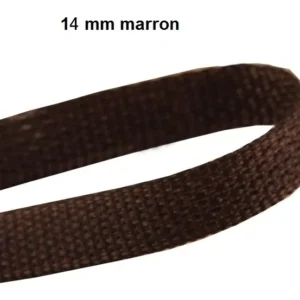 Sangle polyester marron de 14 mm - Au mètre