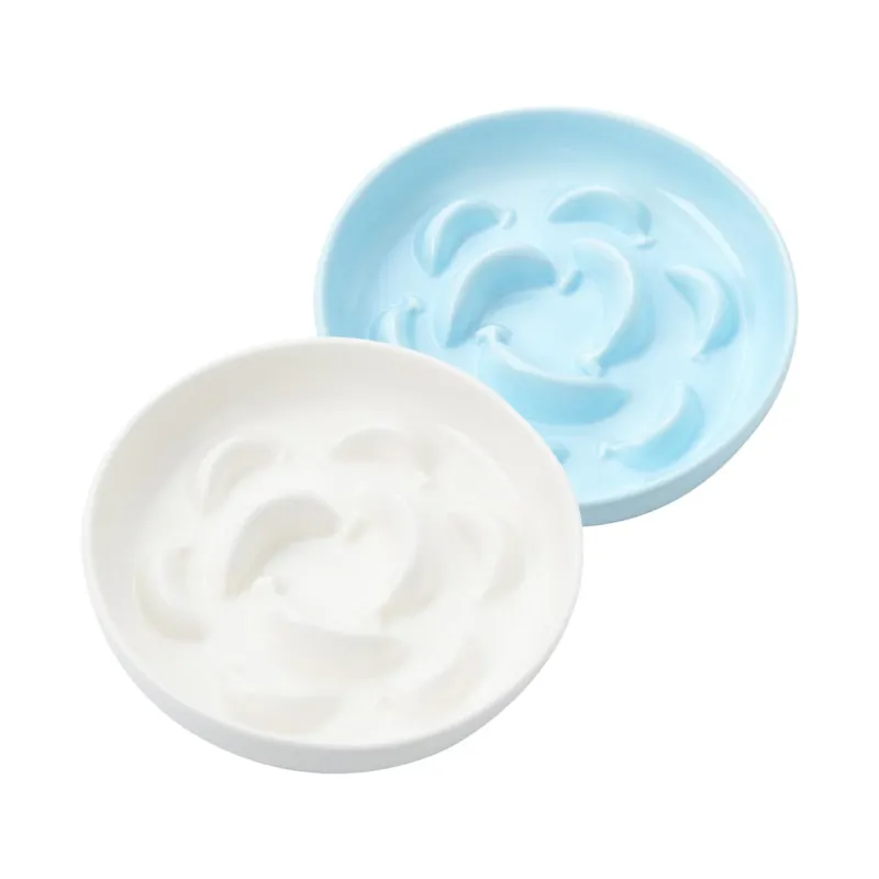Anti-snare cat set made of ceramic - 2 pieces of food bowls for slow eating