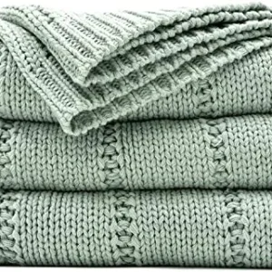 Cuddle Blanket Knitted Blanket, Soft Warm Coarse Knitted Blanket Knitted Living Blanket for Bed Sofa and Couch