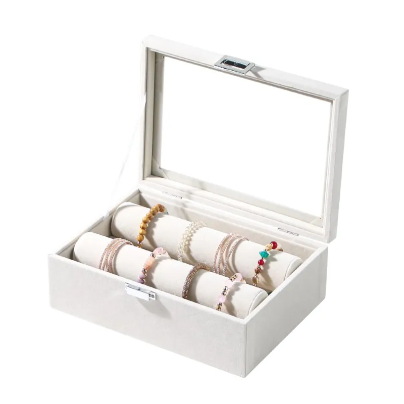 Bangle Bracelet Storage Box, Bracelet Organiser Box with Clear Lid
