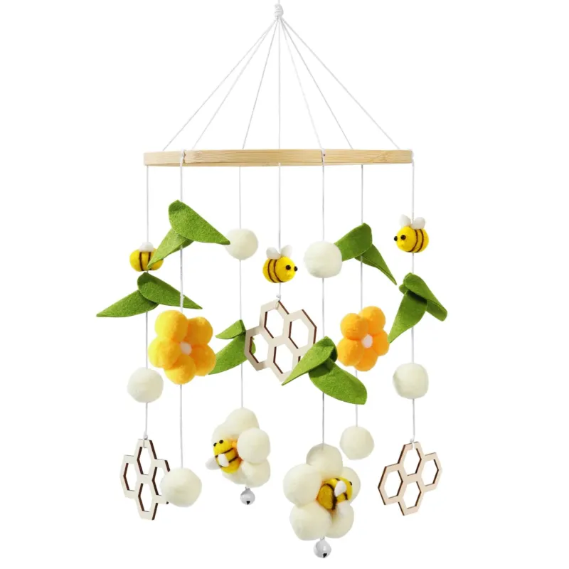 Wooden baby mobile baby bed, wind chime baby for nursery decoration