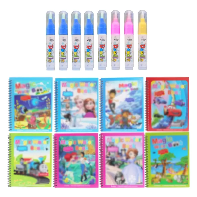 Magic coloring book with water pencil, kids education drawing toy doodle toy