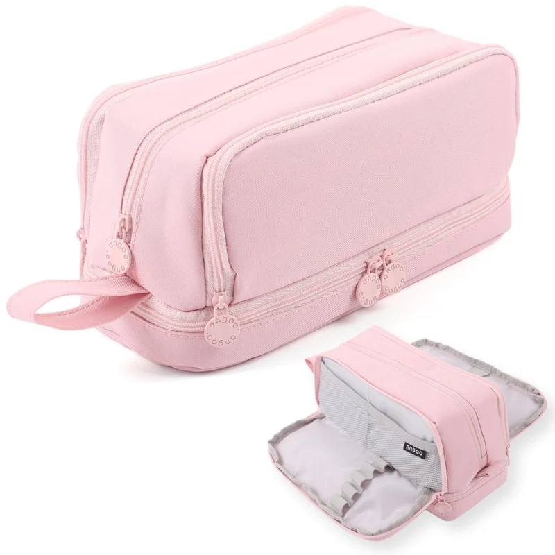 Pencil case with large capacity 3 compartment pencil case Portable pencil case school for student