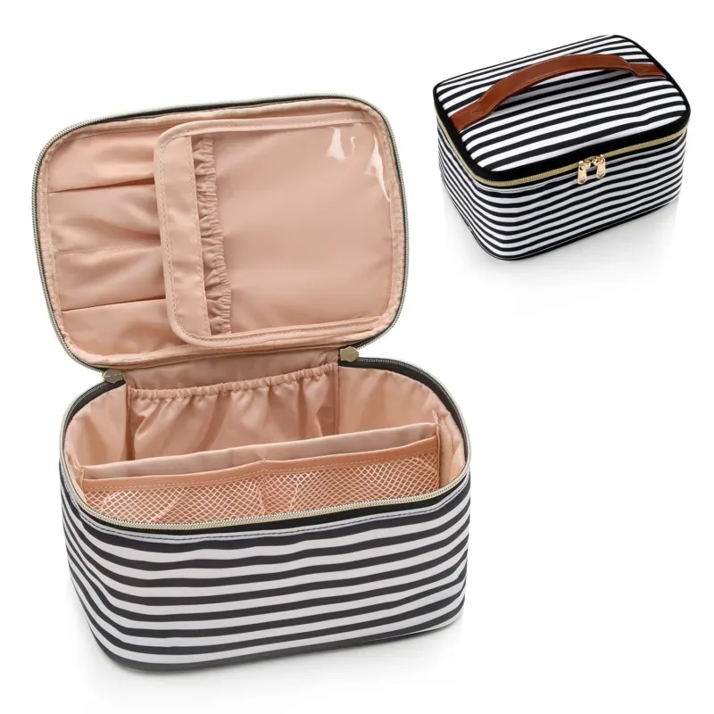 Cosmetic case for Travel Makeup Bag Cosmetic Bag with handle and divider