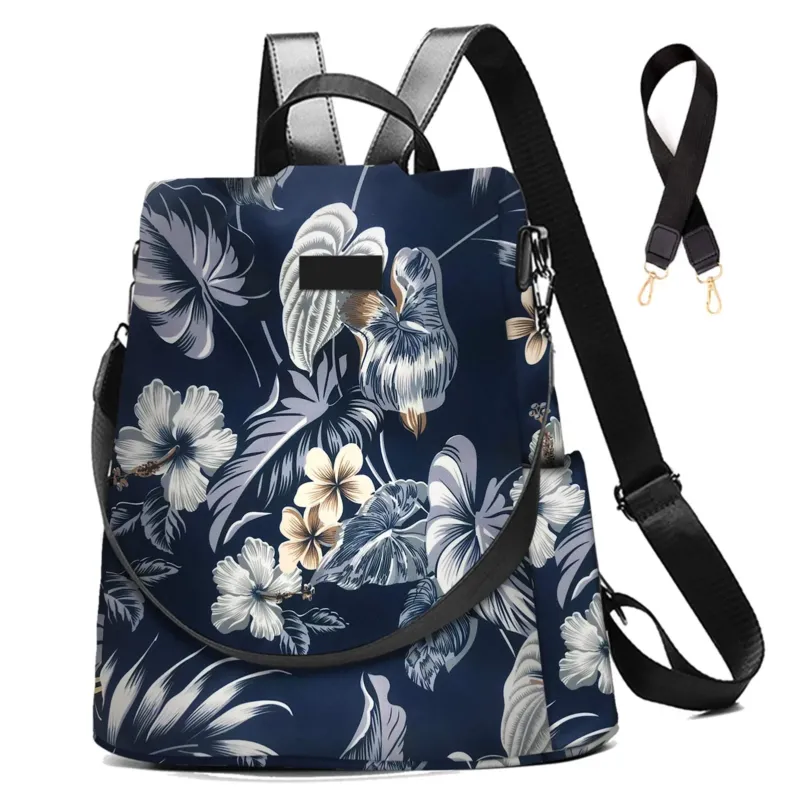 Backpack, Anti-Theft Nylon Handbags, Waterproof 2-in-1 Shoulder Bag, Casual Daypack