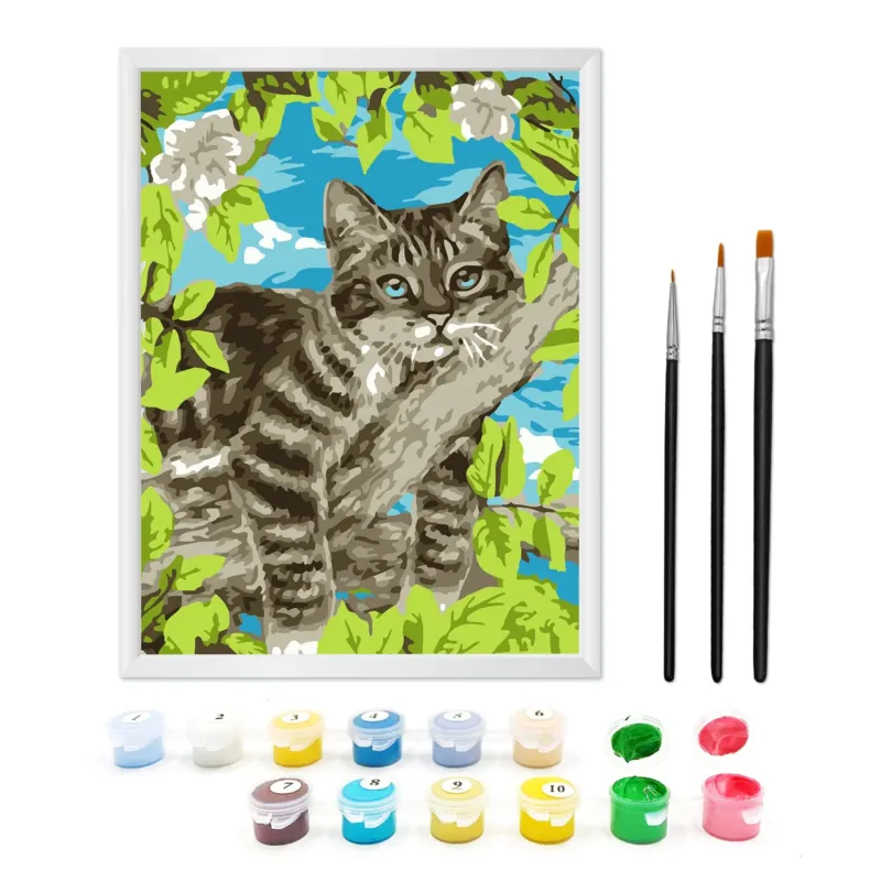 Painting by numbers for children with frame