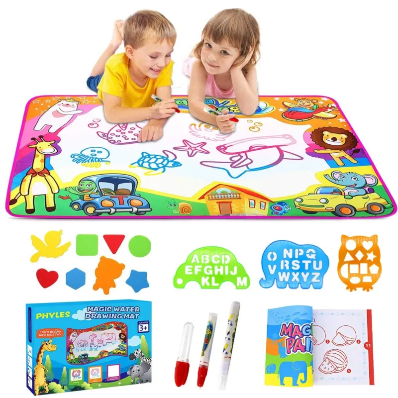 Water Doodle Mat Magic Doodle coloring mat, with coloring mat pen and stamp accessories, drawing mat for children