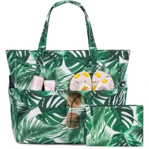 Beach Bag with Zip and Wet Compartment Bath Bag Large Swimming