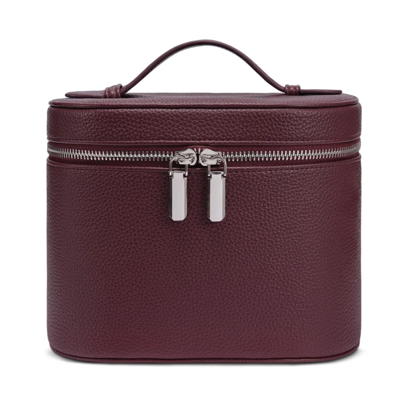 Make Up Bag. Vanity Bag, Hard Shell, Travel Makeup Bag, Cosmetic Case with Compartments and Handle