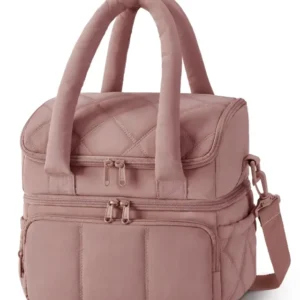 Cooler Bag Insulated Lunch Bag Double Tier. Waterproof Lunch Box for On the Go Picnic