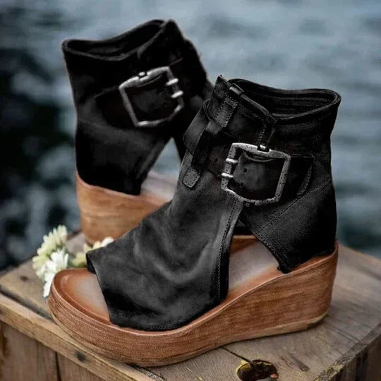 Boho-Keilabsatzsandalen für Damen – Sorelia