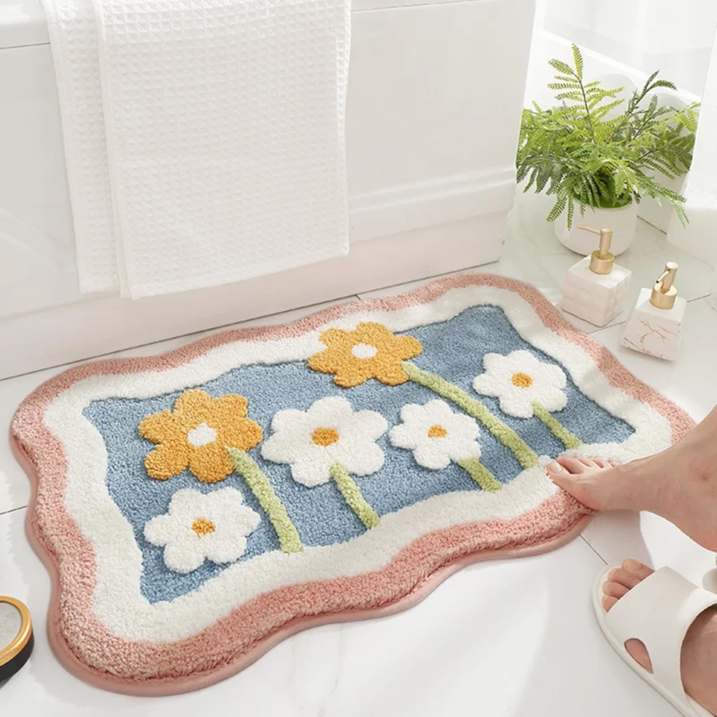 Bathroom Mat, Soft Absorbent Bathroom Rug, 50 x 80 cm