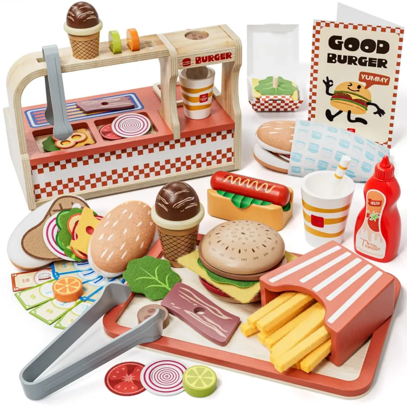 Children's Kitchen Accessories, Shop Accessories, Merchant Shop Accessories, Play Hamburger Shop