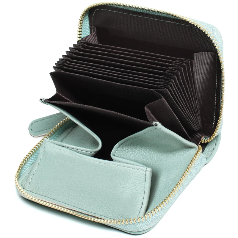 Credit Card Holder RFID Card Holder with Many Compartments and Coin Compartment