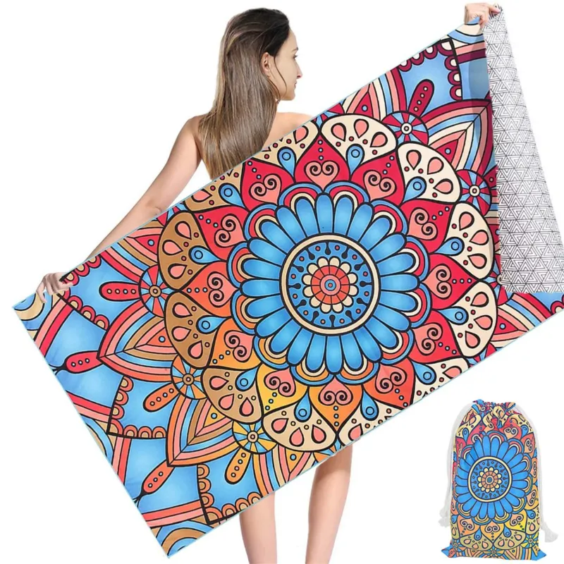 Microfiber Beach Towel with Bag