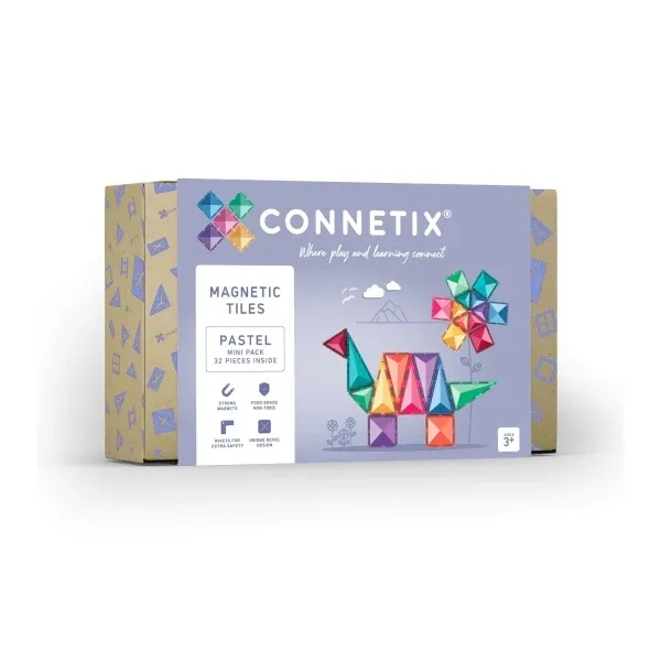 Connetix Magnetbausteine Pastel Mini Pack - 32 Teile Gray Djeco