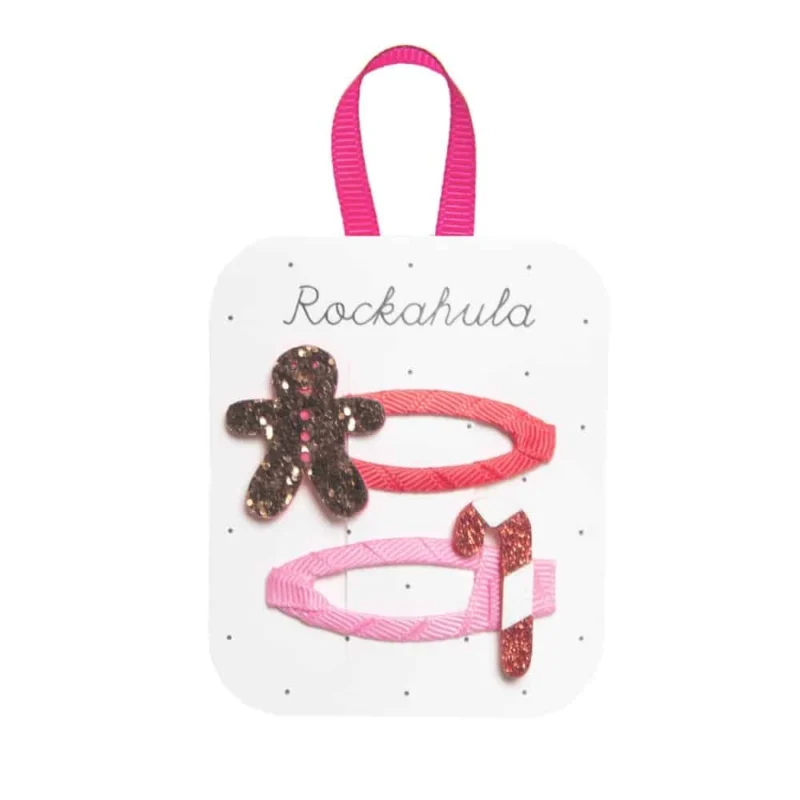 Ginger bread and candy cane Clips - Haarspangen Maroon Rockahula Kids