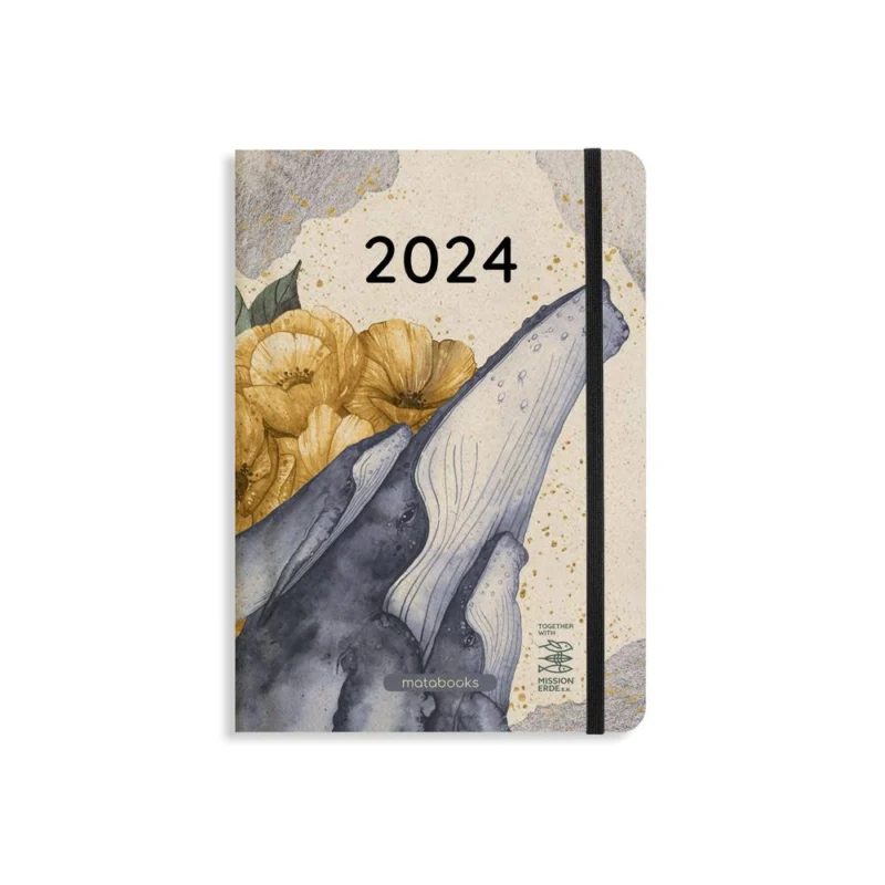 A5 Kalender Samaya 2024 “Oceanblue” Gray Matabooks