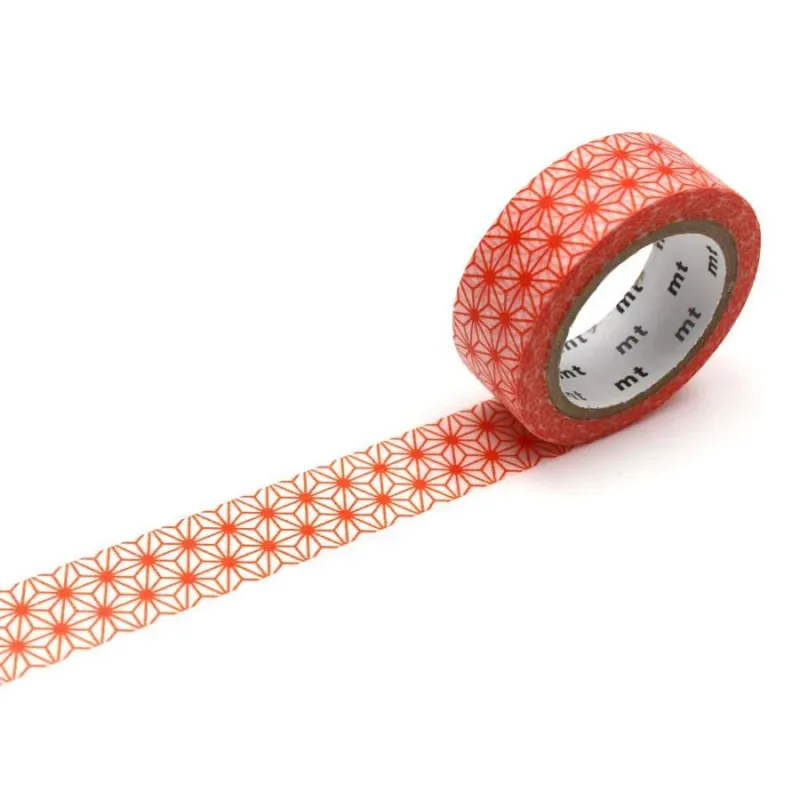 MASTÉ Washi-Tape Red Asanoha Japanese Sienna Masté