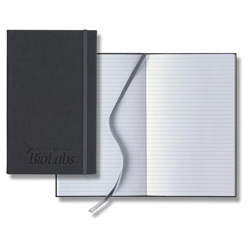 Castelli Charcoal Linen Banded Medium Journal