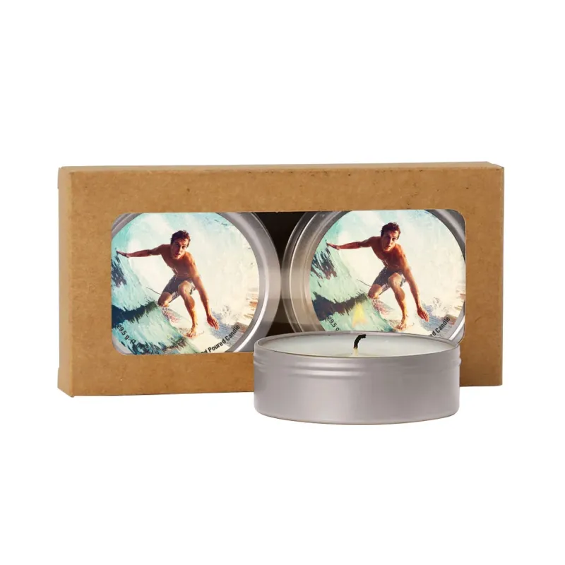 SnugZ Sugar Cookie/Silver Scented Candle 2-Pack in Kraft Window Box
