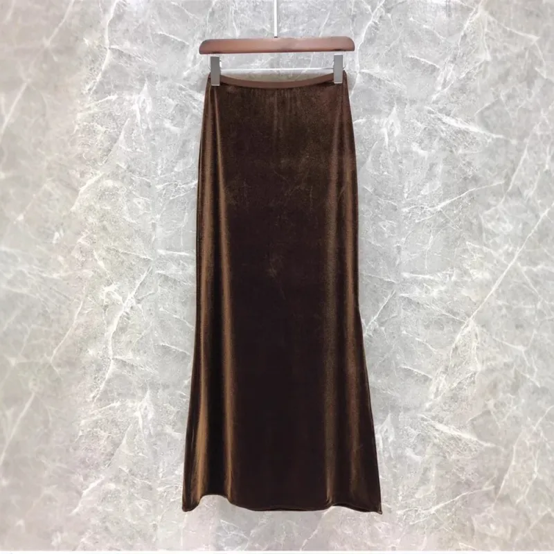 Damen Eleganter Maxirock aus schimmerndem Material Echoarchiv
