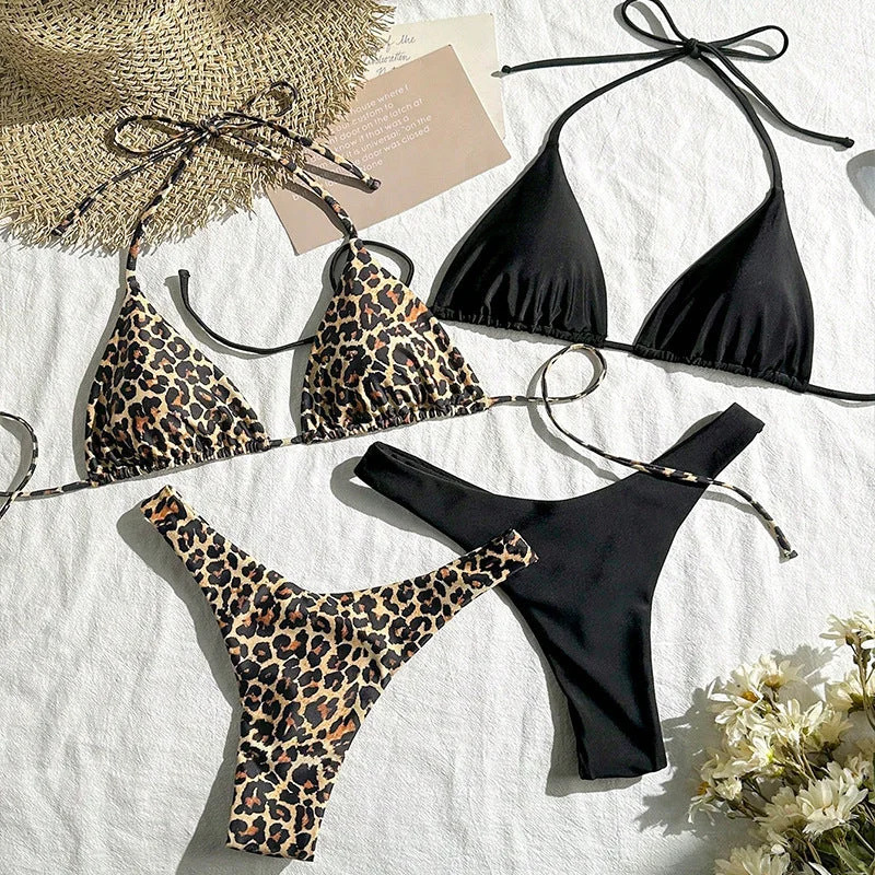 Damen Bikiniset mit verstellbaren Trägern und floralem sowie animalischem Muster – Maréssa