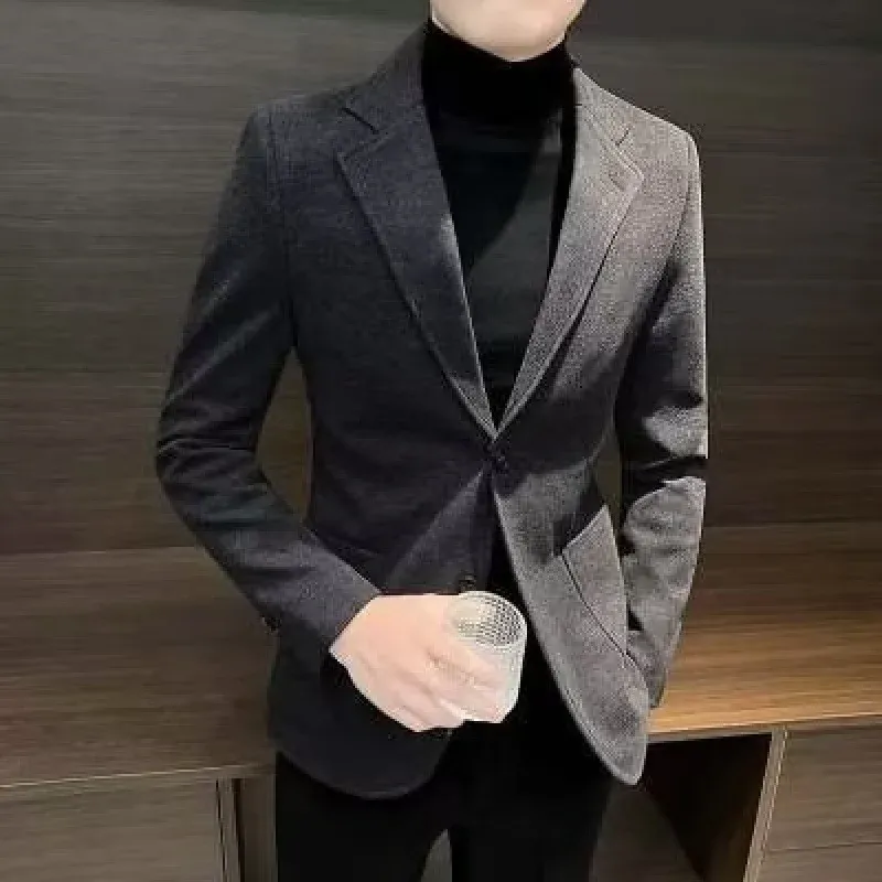 Herren Eleganter Blazer mit schmalem Schnitt – Tianoro
