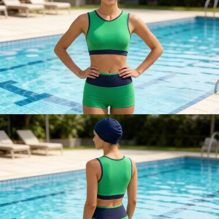 Damen Sportliches Bikini-Set mit hoch geschnittenem Höschen – Maréssa