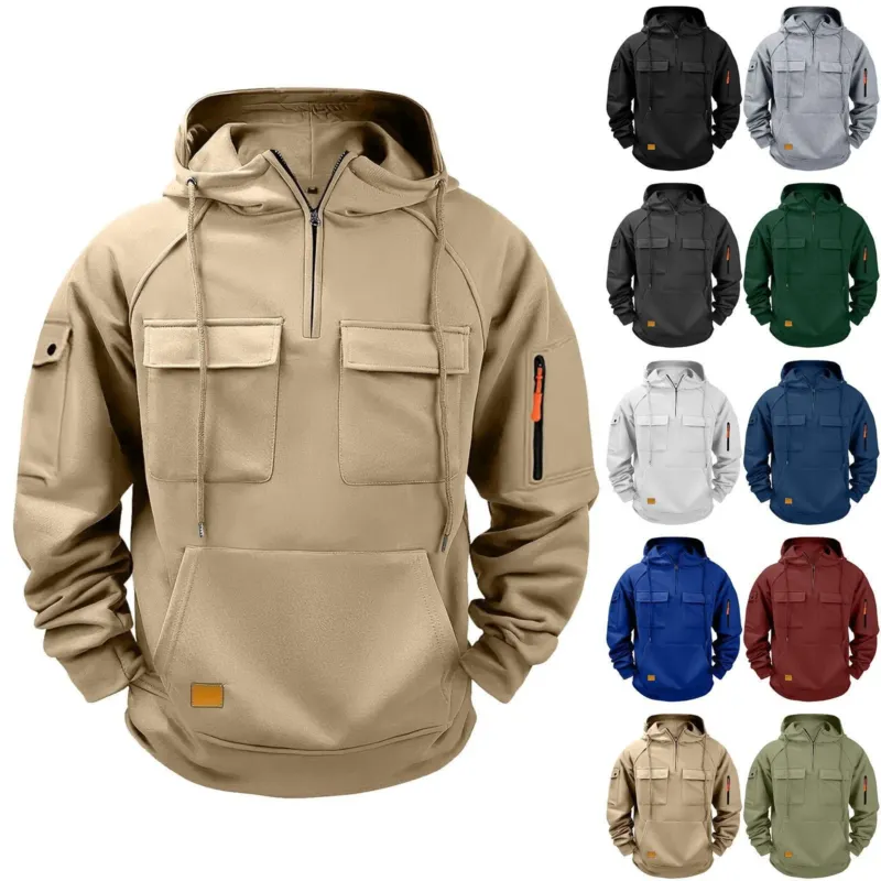 Herren Alltags-Hoodie mit praktischen Taschen – Cavarno