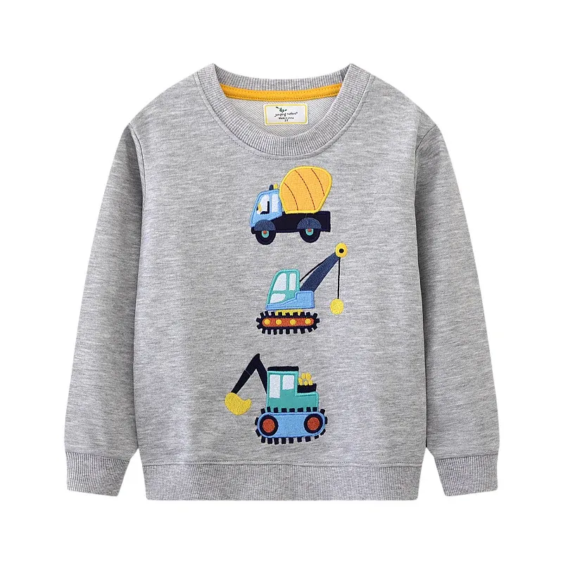Jungen Sweatshirt mit aufregendem Baustellenmotiven