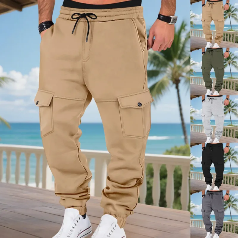 Herren Cargo-Sweatpants mit praktischen Seitentaschen und elastischem Bund – Bravaro