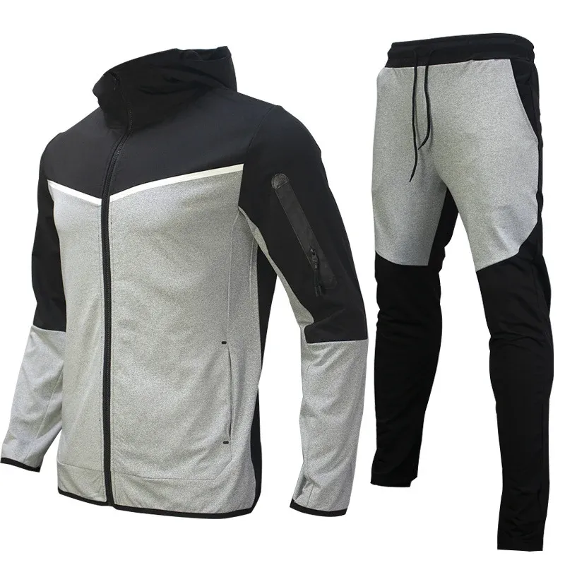 Herren sportliches Jogginganzug mit Kapuze und Reißverschlusstaschen – Marzano