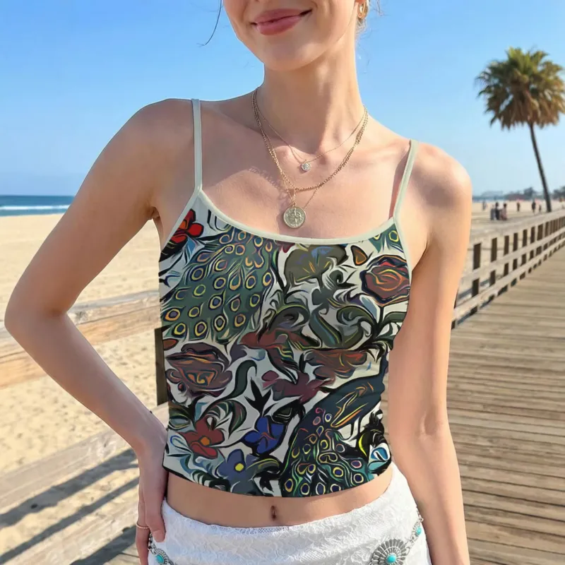 Damen ärmelloses Top mit lebhaftem Paisley-Muster – Orélia