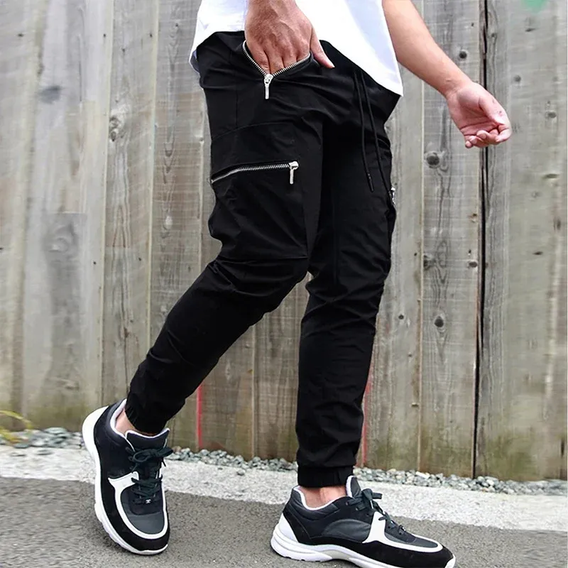 Herren modische Cargohose mit Reißverschluss und praktischen Taschen – Bravaro