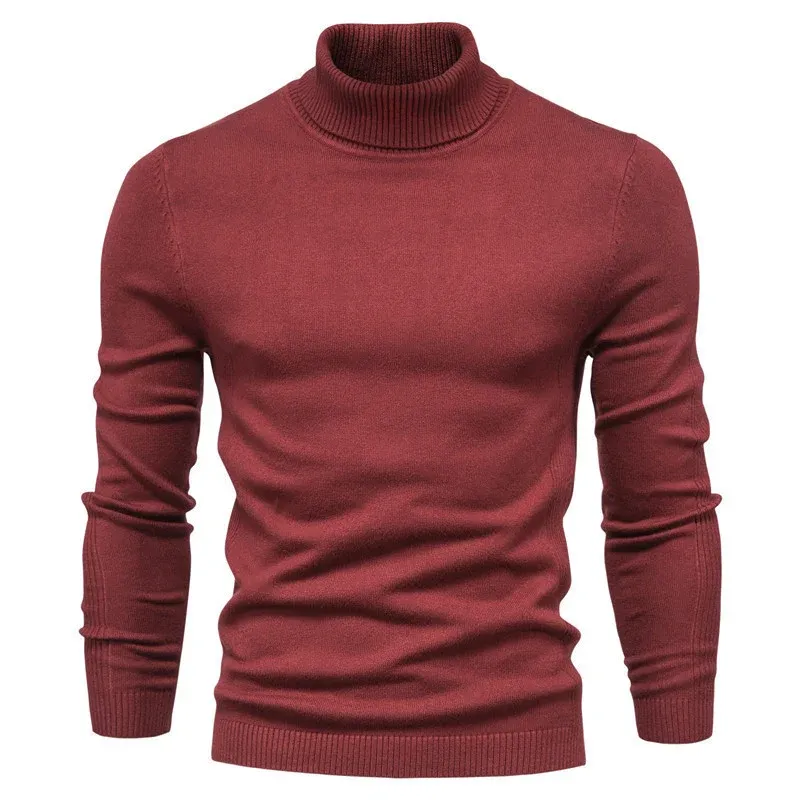 Herren eleganter Rollkragenpullover aus feinem Strick – Norvane