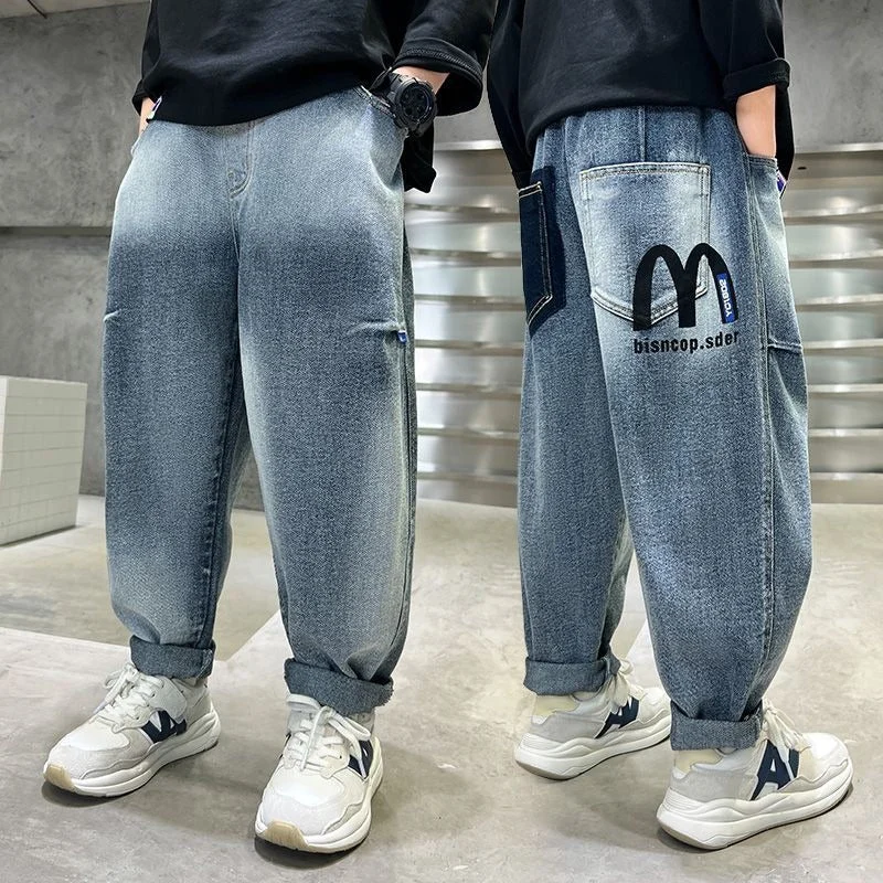 Unisex lässige baggy Jeans mit kreativen Designelementen – Vardeno