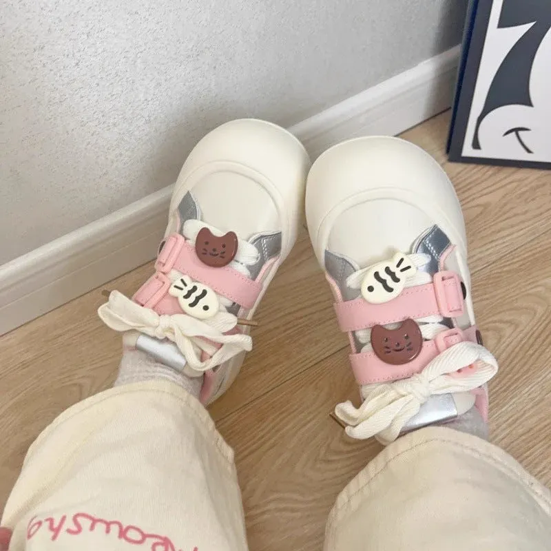 Damen Verspielte Sneakers mit tierischen Applikationen und komfortablem Klettverschluss – Névara