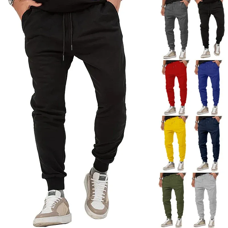 Herren Urban-Jogginghose mit tiefem Schritt elastischem Kordelbund und gerippten Bündchen – Sorevano