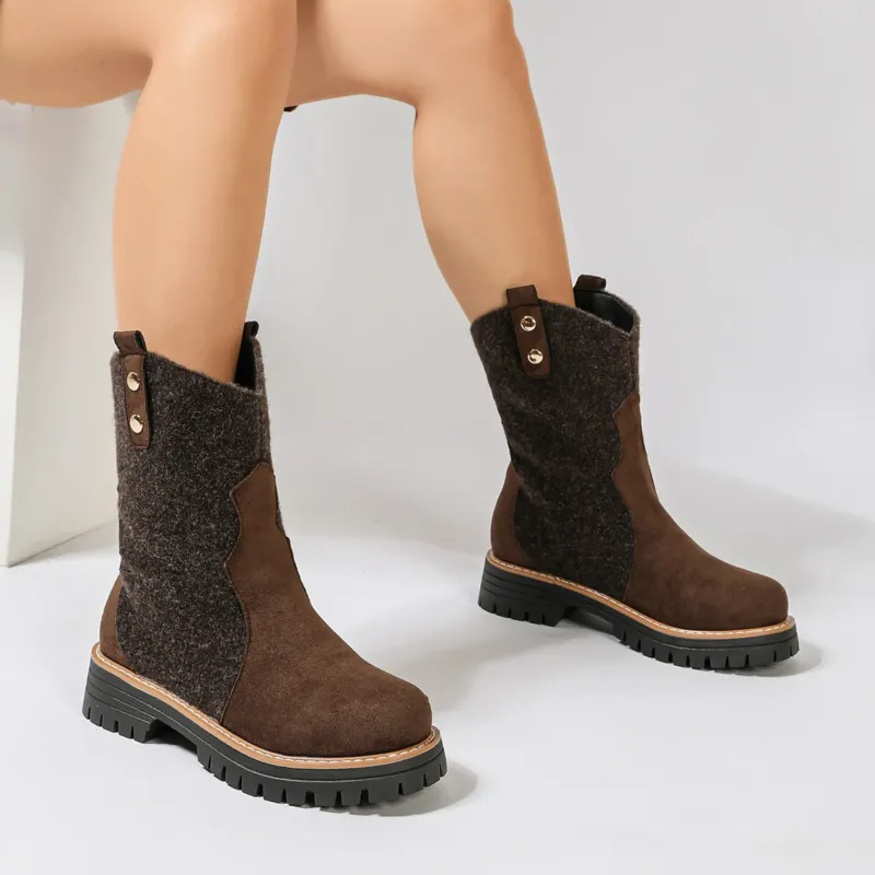 Damen Gemütliche Winterstiefel mit Fleece-Details – Lioré