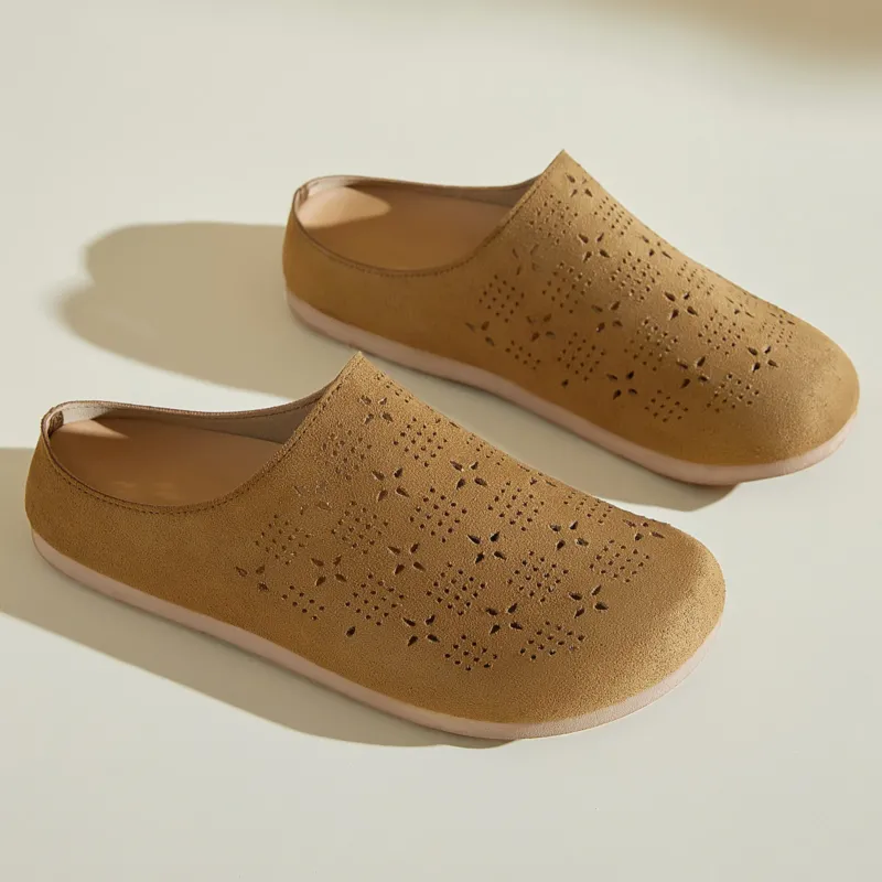 Damen Komfort-Mule mit Laserperforation und geformtem Memory-Fußbett – Lioré