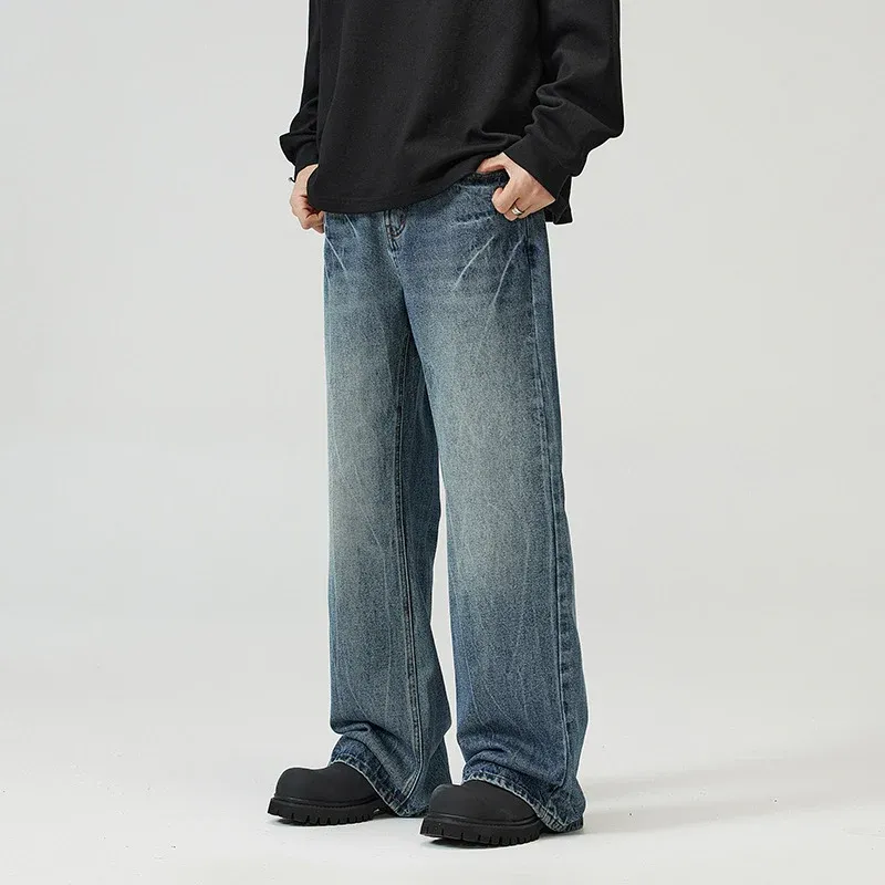 Herren weite Jeans im Relaxed‑Schnitt mit tiefer Bundhöhe und Used‑Optik Echo Archiv